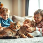 Scottish Fold with kids